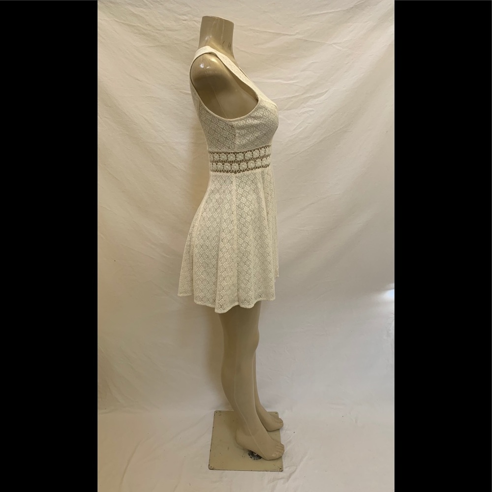 Free People Size 4 Ivory Sleeveless Skater Dress - Picture 4 of 11